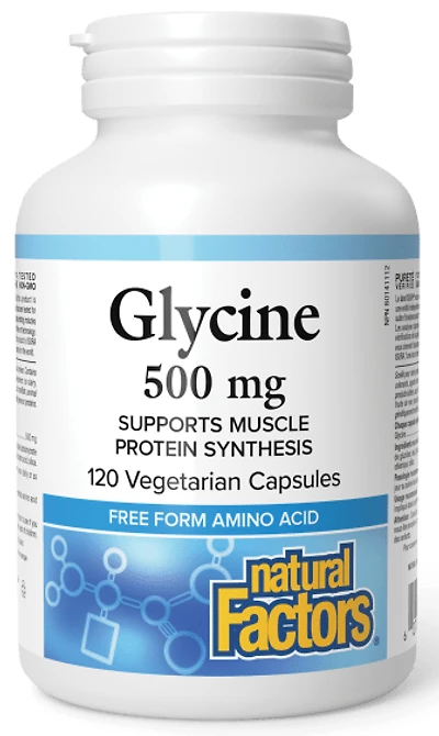 NATURAL FACTORS Glycine (500 mg - 120 vcaps)