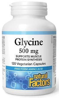 NATURAL FACTORS Glycine (500 mg - 120 vcaps)