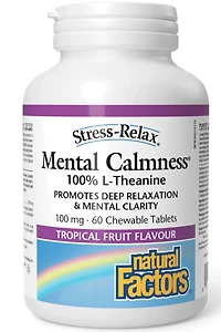 STRESS RELAX Mental Calmness (100 mg - Tropical Fruit - 60 Chewables)