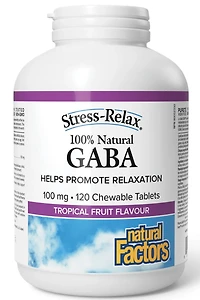 NATURAL FACTORS STRESS RELAX Gaba (120 Chewables)