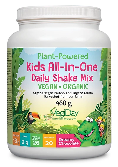 Natural Factors Vegiday Kids All-In-One Daily Shake (Dreamy Chocolate 460 gr)