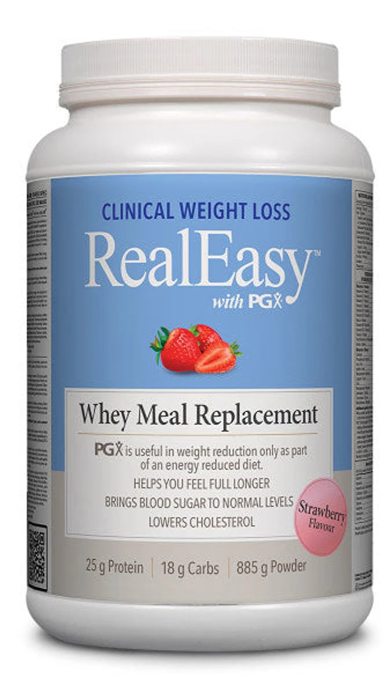 REALEASY with PGX Whey Meal Replacement (Strawberry - 885 gr)