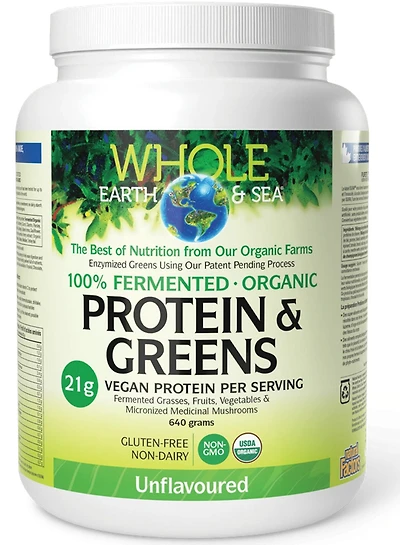 WHOLE EARTH & SEA Fermented Organic Protein & Greens (Unflavoured - 640 g)
