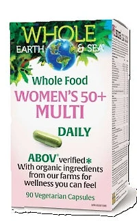 WHOLE EARTH & SEA Women's 50+ Daily Multi-Vitamin 90 Veggie Caps