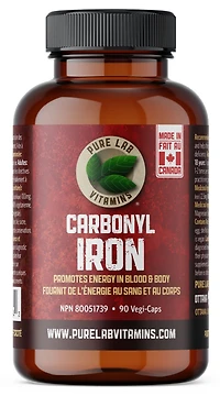 PURE LAB VITAMINS Carbonyl Iron (90 veg caps)