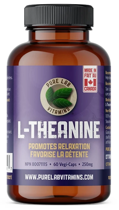 PURE LAB VITAMINS L-Theanine (250 mg - 60 veg caps)