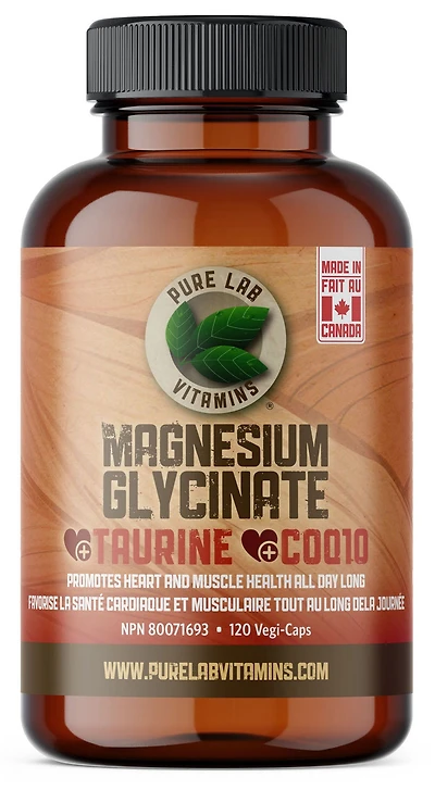 PURE LAB VITAMINS Magnesium+Taurine+CoQ10 (120 veg caps)