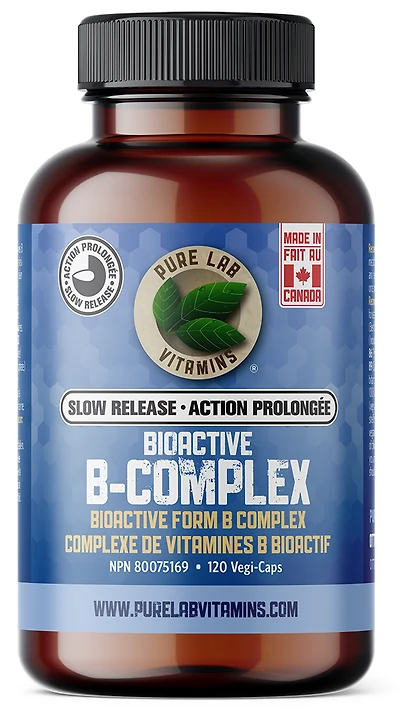 PURE LAB VITAMINS Bioactive B Complex Slow Release (120 veg caps)