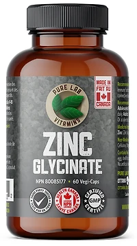 PURE LAB Zinc Glyciante (60 veg caps)