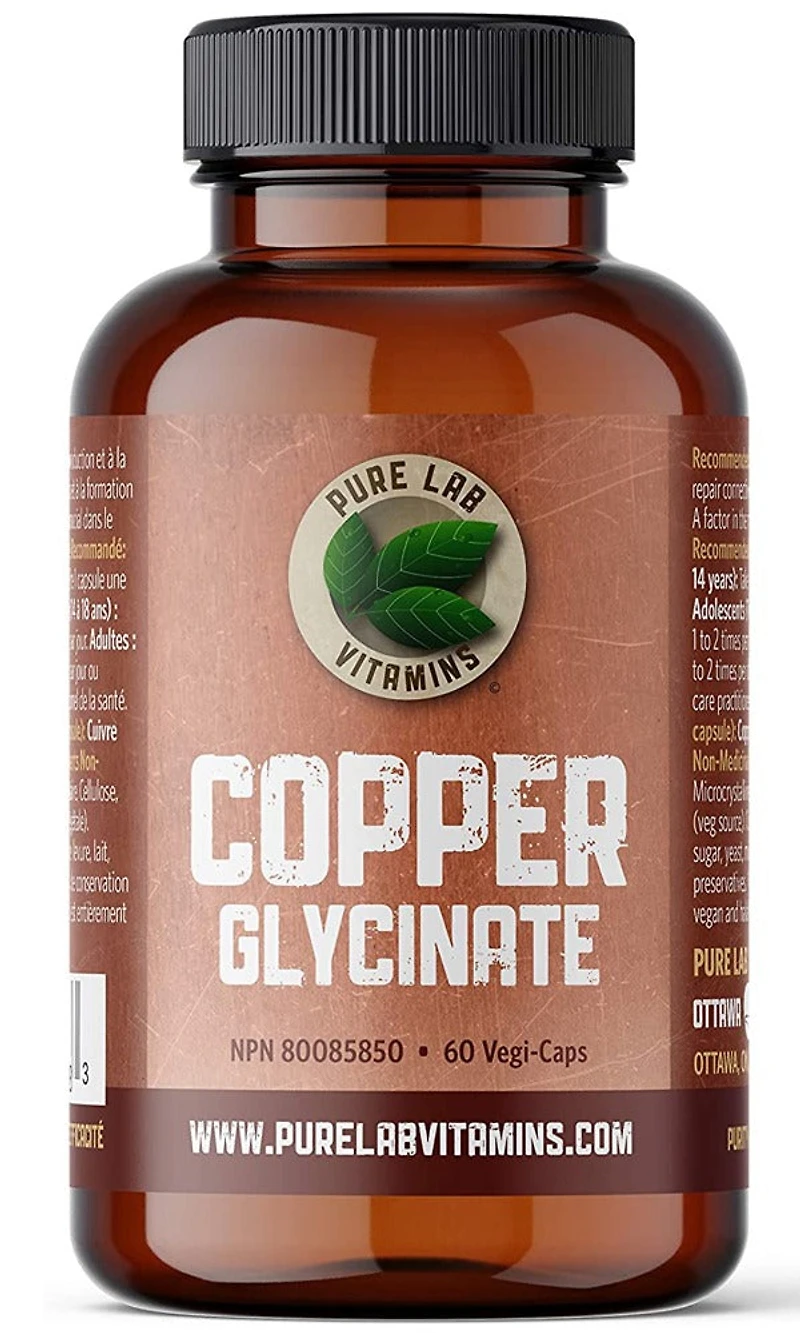 PURE LAB Copper Glyciante (60 veg caps)