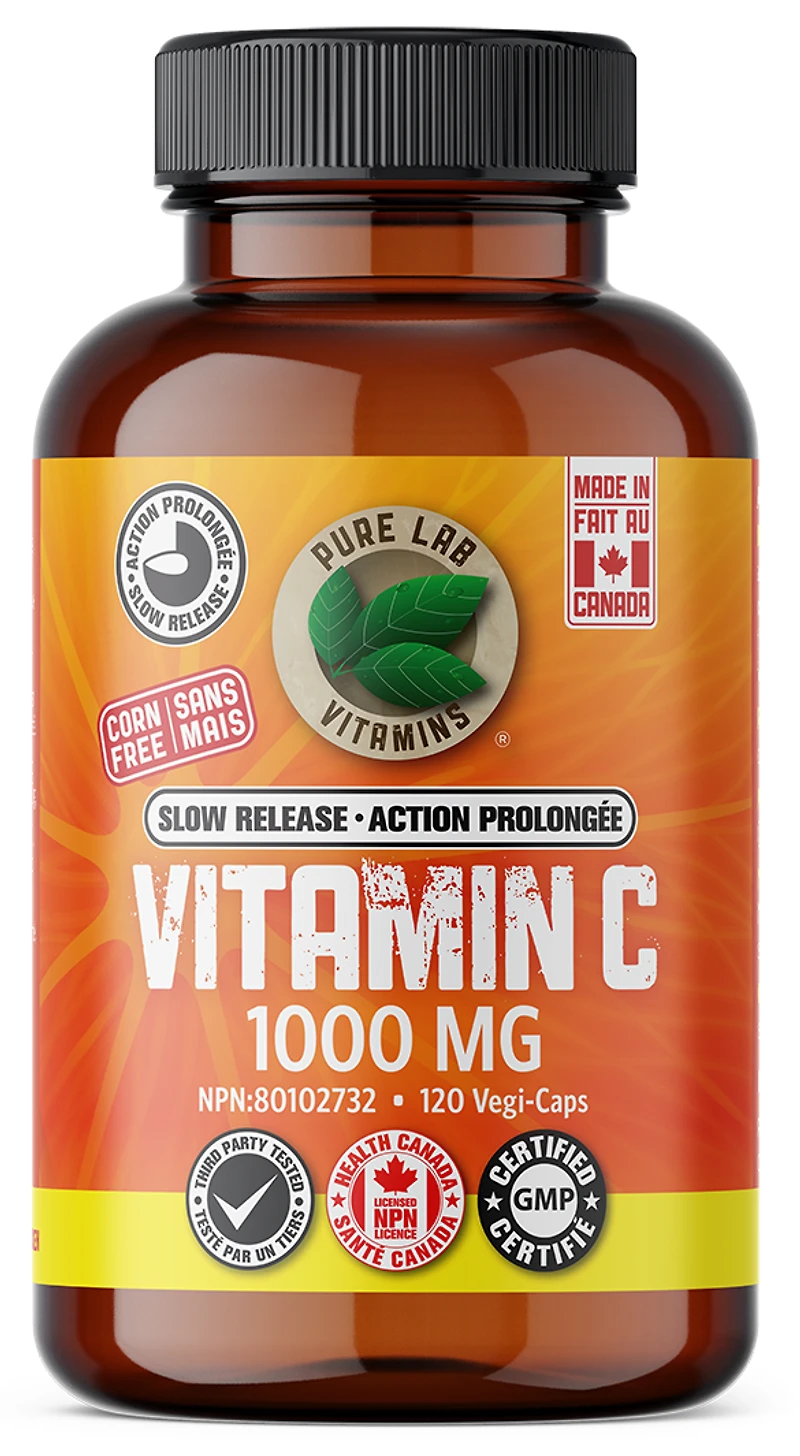 PURE LAB VITAMINS Vitamin C Slow Release (1000 mg - 120 caps)