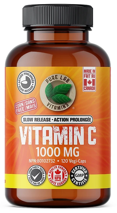 PURE LAB VITAMINS Vitamin C Slow Release (1000 mg - 120 caps)