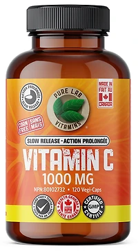 PURE LAB VITAMINS Vitamin C Slow Release (1000 mg - 120 caps)