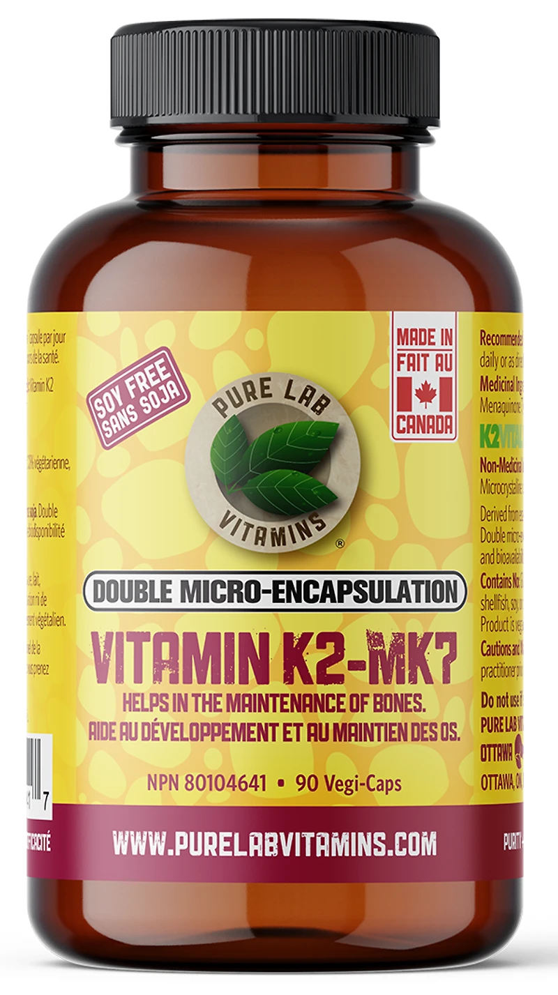 PURE LAB VITAMINS Vitamin K2- MK7 (90 veg caps)
