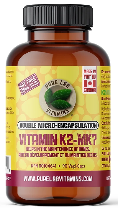 PURE LAB VITAMINS Vitamin K2- MK7 (90 veg caps)