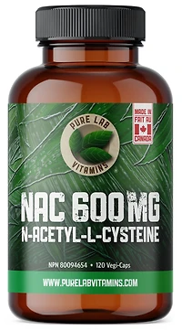 PURE LAB VITAMINS NAC 600MG (120 veg caps)