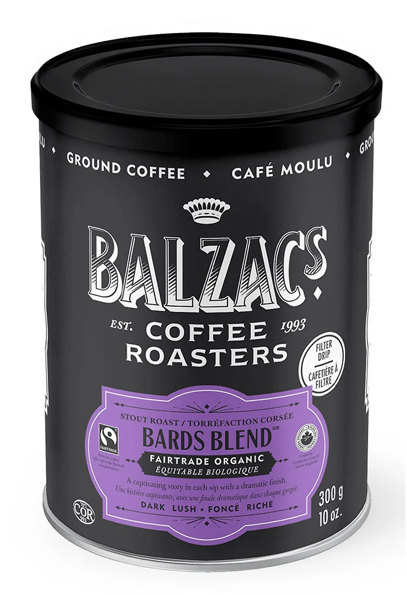 BALZAC'S COFFEE Bards Blend - Ground Coffee