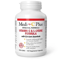 Medi-C Plus Vitamin C & L-Lysine with Calcium Ascorbate (150 veg caps)