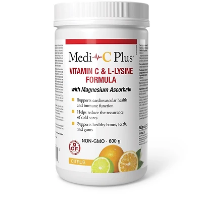 Medi-C Plus Vitamin C & L-Lysine with Magnesium Ascorbate (Citrus - 600 g)