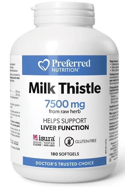 PREFERRED NUTRITION Milk Thistle (7500 mg - 180 sgels)