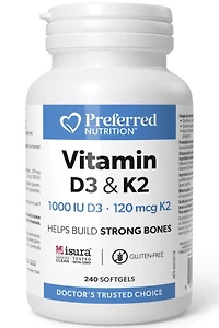 PREFERRED NUTRITION Vitamin K2 & D3 (240 softgels)