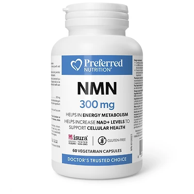 PREFERRED NUTRITION NMN 300 mg 60 Veggie Caps