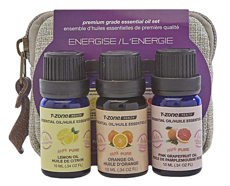 T-ZONE Health Energise Essential Oils (3 x 10 ml)