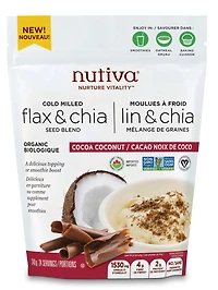 NUTIVA Cold Milled Flax & Chia (Cocoa Coconut - 340 gr)