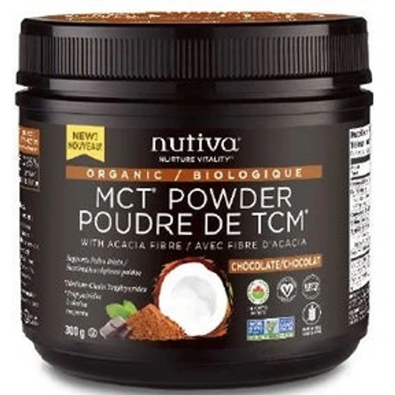 NUTIVA Organic MCT Powder (Chocolate - 300 gr)