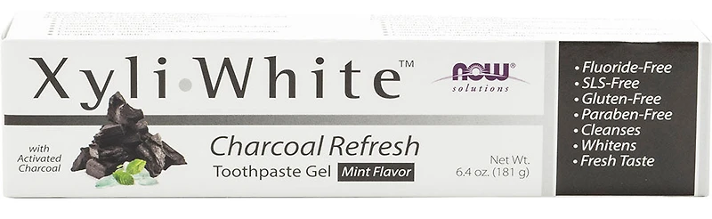 NOW Xyliwhite Charcoal Refresh Toothpaste (Mint - 181 gr)