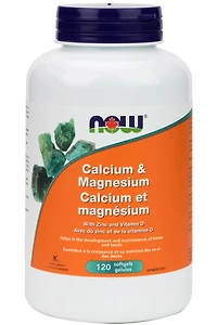NOW Cal-Mag + D Softgels (240 sgels)