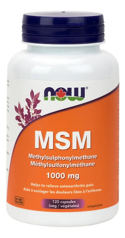 NOW MSM (1,000 mg - 120 veg caps)