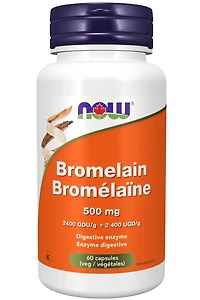 NOW Bromelain (500 mg 2400 GDU/g 60 vcaps)