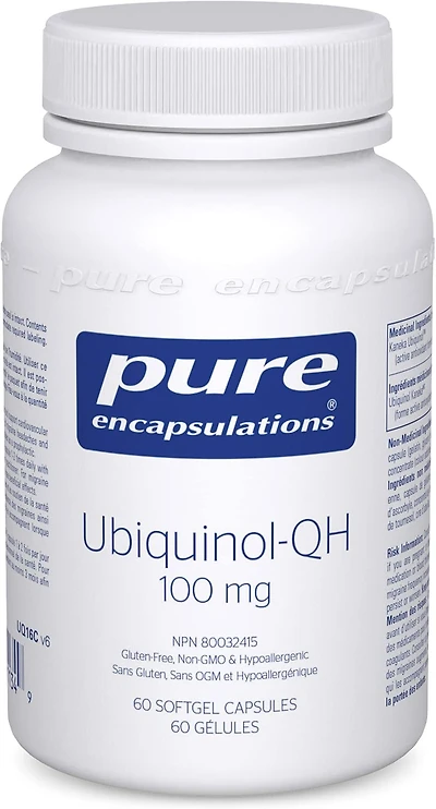PURE ENCAPSULATIONS Ubiquinol-QH 100 mg (60 Count)