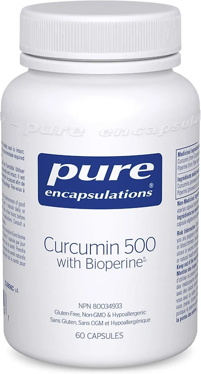 PURE ENCAPSULATIONS Curcumin 500 with Bioperine® (60 veg caps)