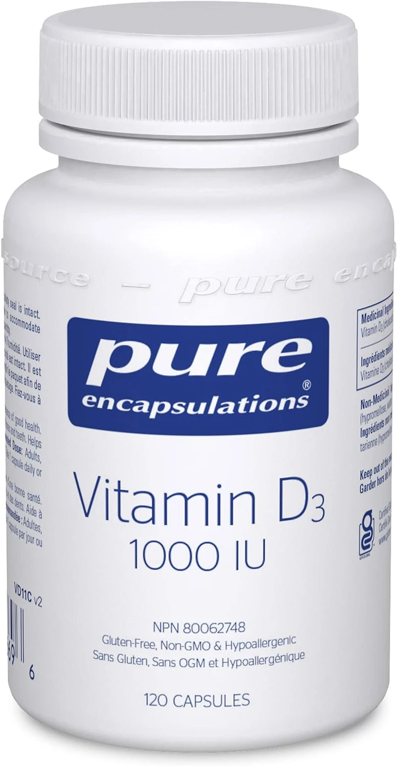 PURE ENCAPSULATIONS VITAMIN D3 1000 IU (120 veg caps)