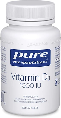 PURE ENCAPSULATIONS VITAMIN D3 1000 IU (120 veg caps)