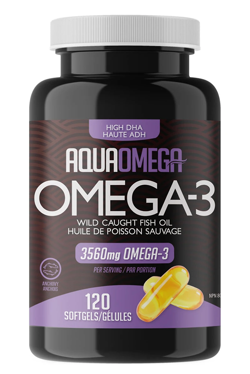 AQUAOMEGA Omega 3 High DHA (120 sgels)