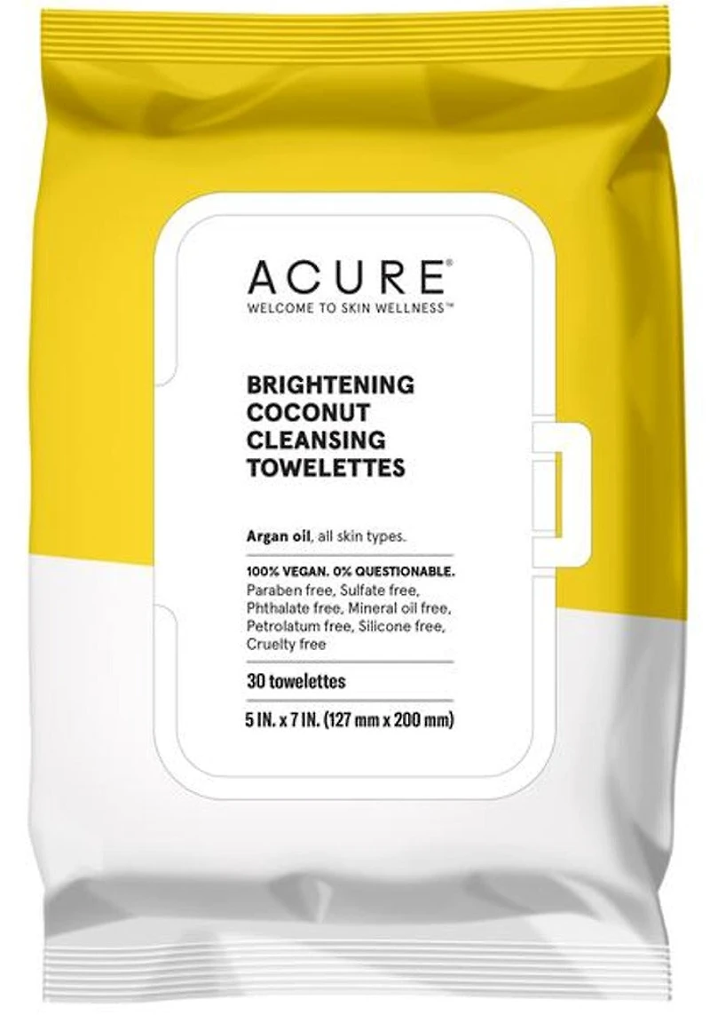 ACURE Brightening Coconut Towelettes Tray (3-Pack)