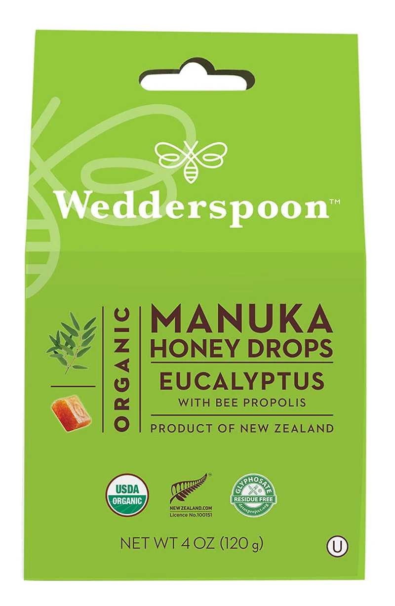WEDDERSPOON Organic Manuka Honey Drops (Eucalyptus