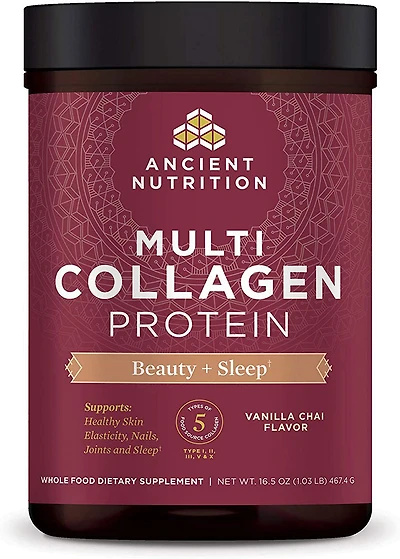 ANCIENT NUTRITION Multi Collagen Protein (Beauty + Sleep - 235 gr)
