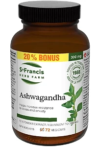 ST FRANCIS Ashwagandha Capsules BONUS (72 caps)