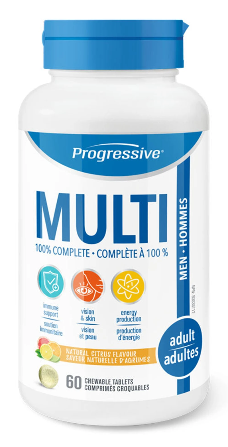 PROGRESSIVE Multi Adult Men Chewable (60 tabs)
