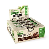 IRON VEGAN Sprouted Protein Bar Double Chocolate Brownie (12 x 64 gr Bars)