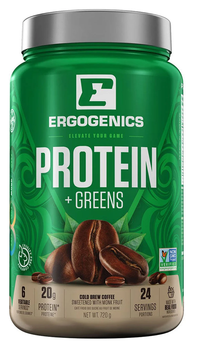 ERGOGENICS Plant Protein + Greens (Coffee - 720 gr)