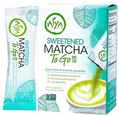 AIYA Sweetened Matcha To Go (1 8-Stick Box)