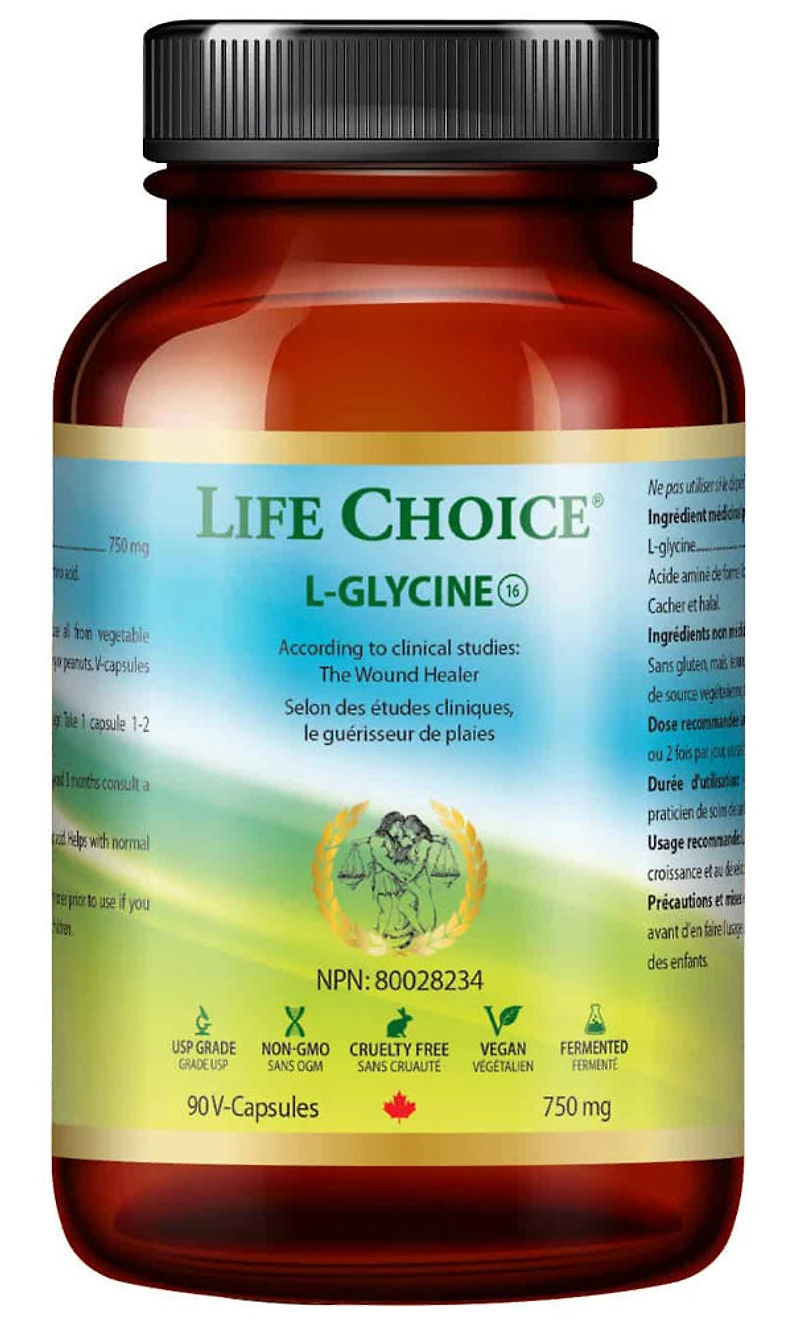 LIFE CHOICE L-Glycine 750 mg (90 veg caps)