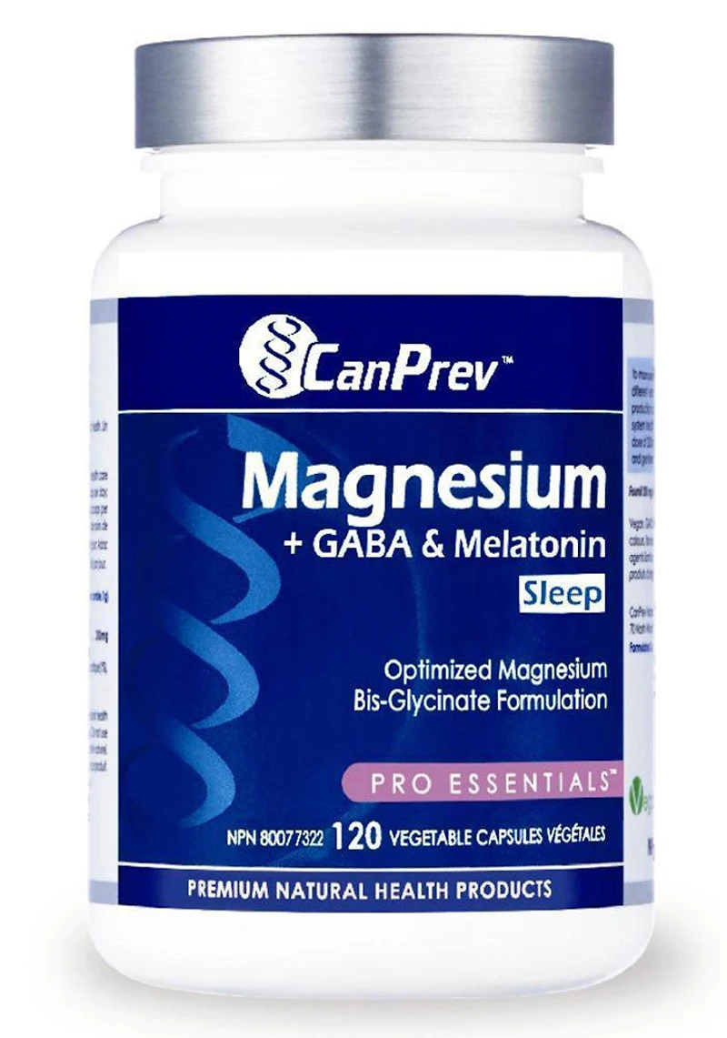 CANPREV Magnesium Sleep + GABA & Melatonin (120 veg caps)
