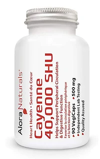 ALORA NATURALS Cayenne 40,000 SHU (500mg - 90 vcap)