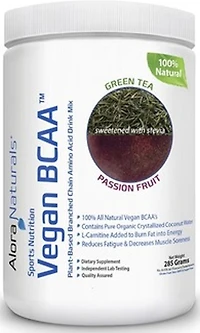ALORA NATURALS Vegan BCAA (Green Tea Passion Fruit - 285 gr)